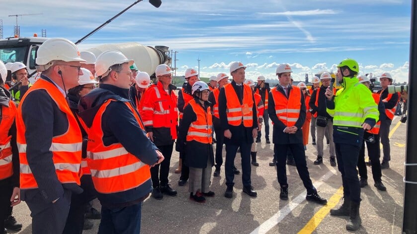 Belgische ministers bezoeken energie-eiland dat wordt gebouwd in Vlissingen-Oost