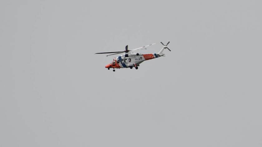 Kustwachthelikopter ingezet voor noodsituatie op jacht op de Oosterschelde