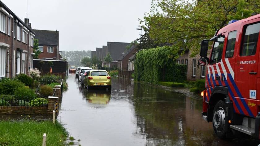 Hevige regenval veroorzaakt wateroverlast in Borssele