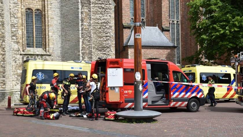 Persoon in toren Lange Jan Middelburg overleden