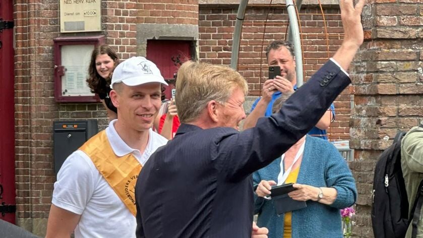 Koning Willem-Alexander bij het ringrijden in Nieuw- en Sint Joosland
