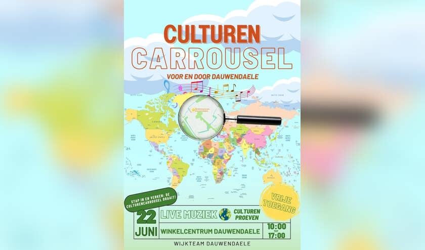 Eten, muziek, zang en dans tijdens Culturen Carrousel in Dauwendaele