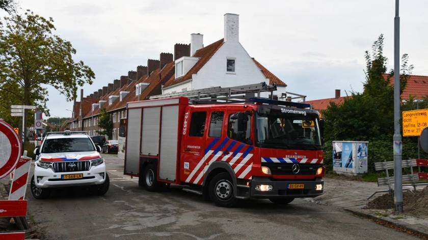 Melding gaslucht De Ruyterstraat Middelburg