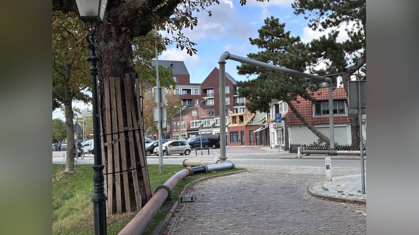Tijdelijke bovengrondse buizen bij rioolrenovatie in Goes