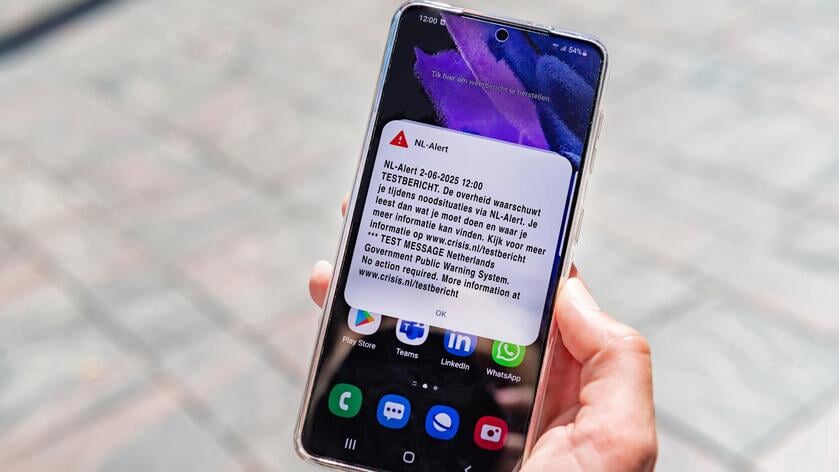 Let op: Overheid stuurt maandag NL-Alert testbericht naar jouw telefoon