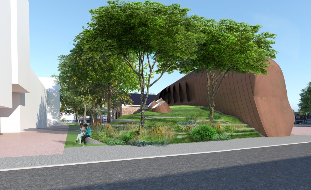 Dit is het nieuwe ontwerp voor poppodium Mezz