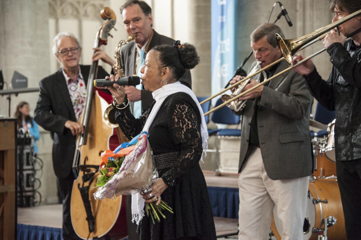 Lilian Boutté uit New Orleans zong de traditionele gospels in de Grote Kerk.