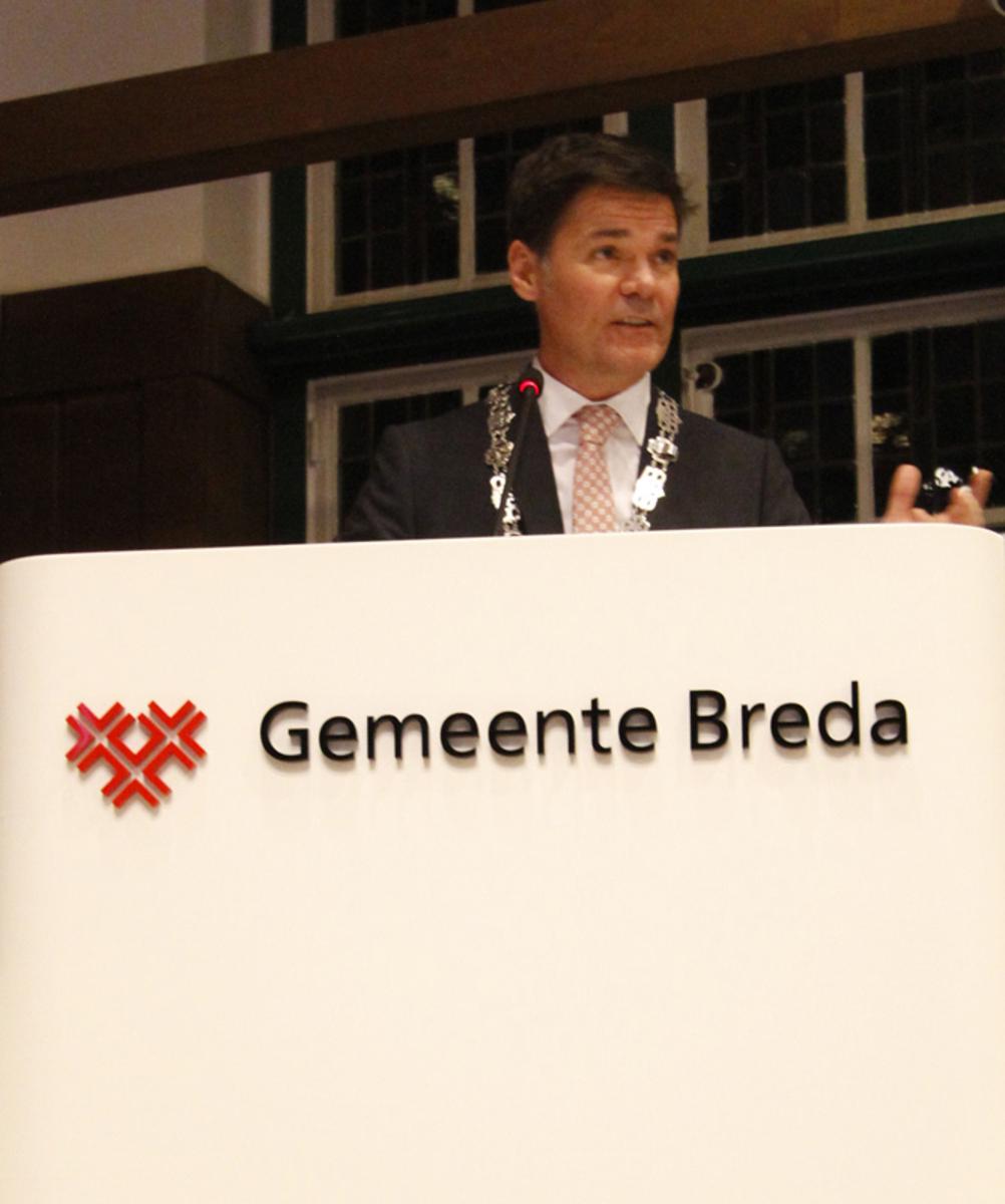 Paul Depla is maandag 16 maart geïnstalleerd als burgemeester van Breda.