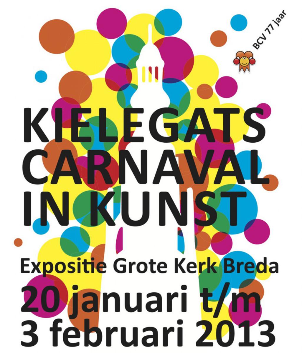Poster voor de expositie Kielegats carnaval in Kunst.