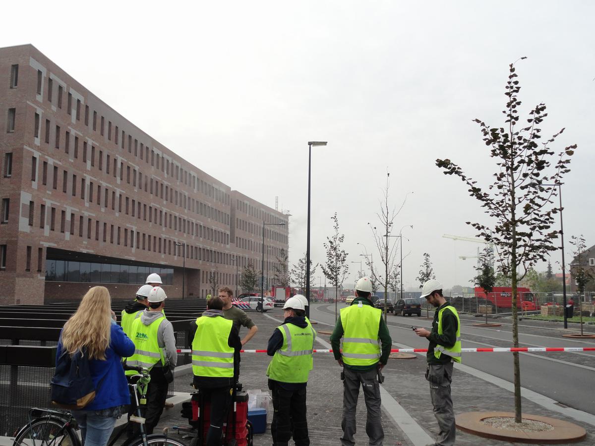 Brand Breda Centraal vanaf voorplein.