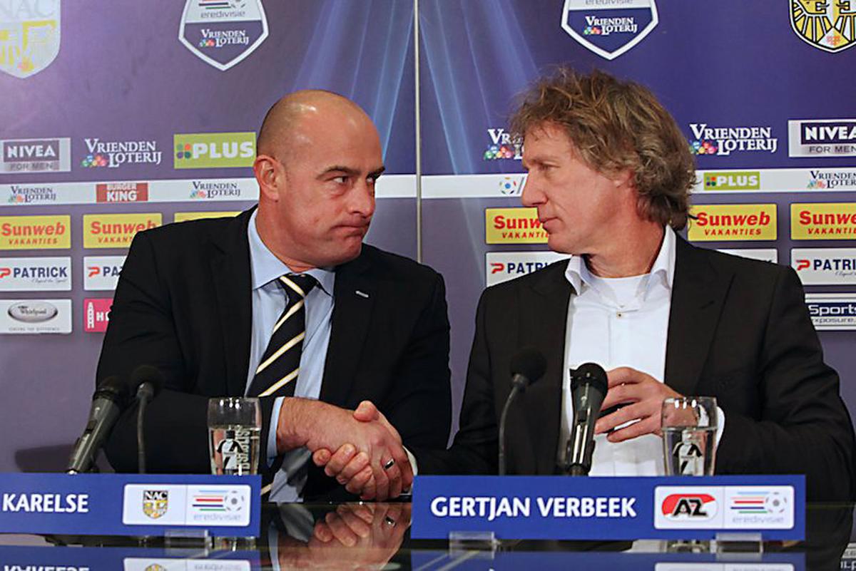 NAC Breda won zondagmiddag verrassend met 2-1 van winterkampioen AZ. foto Peter Visser