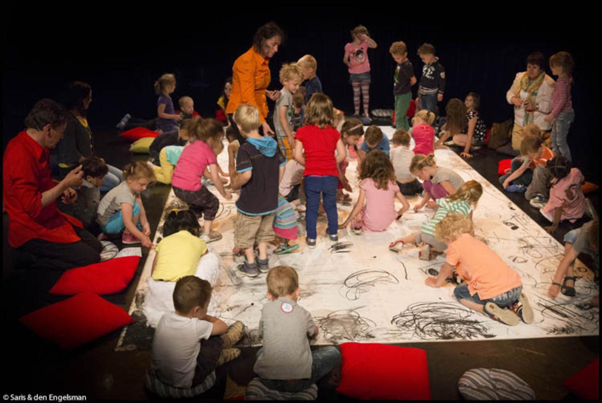 Het Ets-Beest zoals dat ontstond, maandag 10 juni bij de Stilte. foto Moon Saris