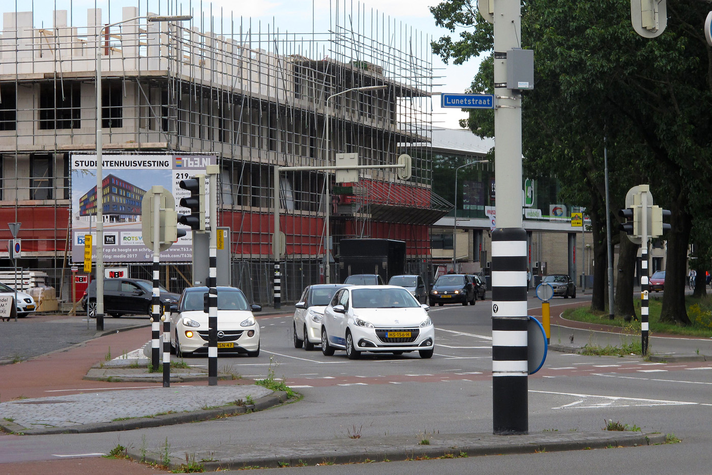Kruispunt Tramsingel-Lunetstraat, 1 augustus 2016.