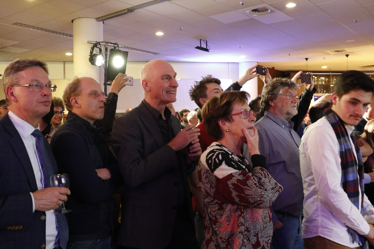 De uitslagenavond van de raadsverkiezingen op 21 maart 2018.