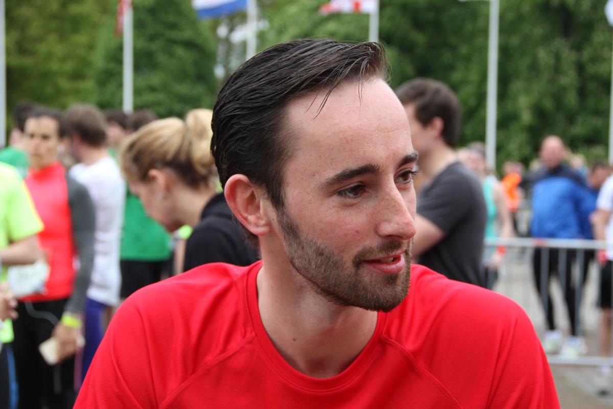Jeroen Bruins bij de start.