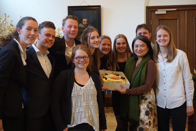 De winnende leerlingen van het Newmancollege