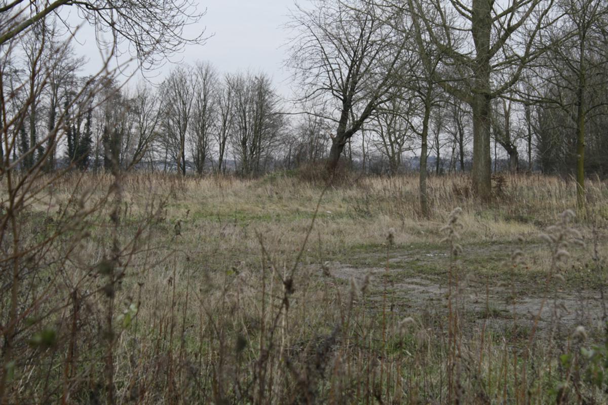 Het Wisselslagterrein waar nu plannen zijn voor dertig woningen. foto Wijnand Nijs