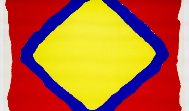 De litho 'Zonder titel' uit 1971 van Bram Bogart