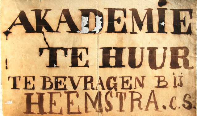 Protestaffiche dat gemaakt werd na sluiting van de Koninklijke Akademie, 1861 (Archief 598, inv.nr1557)