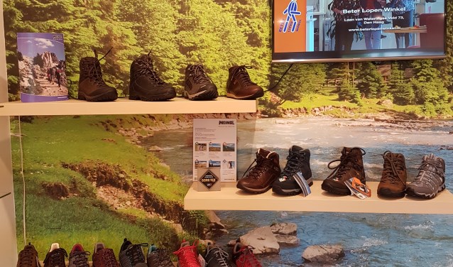 Er is ruime keuze in de collectie wandelschoenen bij de Beterlopenwinkel