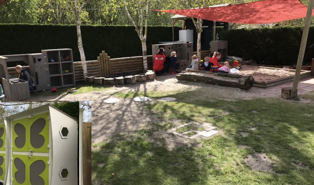 Buiten spelen en lekker buiten slapen in een speciaal 'buitenbedje'(inzet linksonder). (Foto: PR)