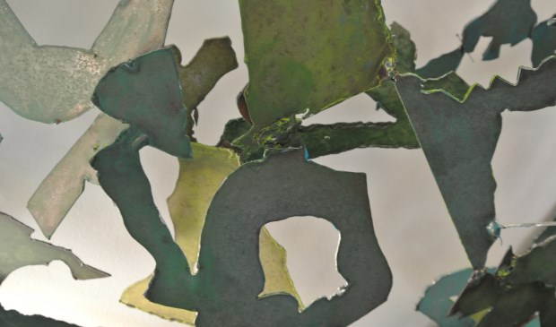 deel van een metalen kunstwerk