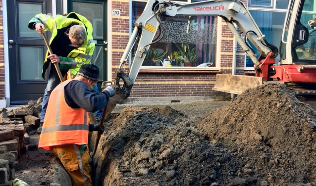 Volop graafwerkzaamheden de laatste maanden in de Eliza Dorusstraat