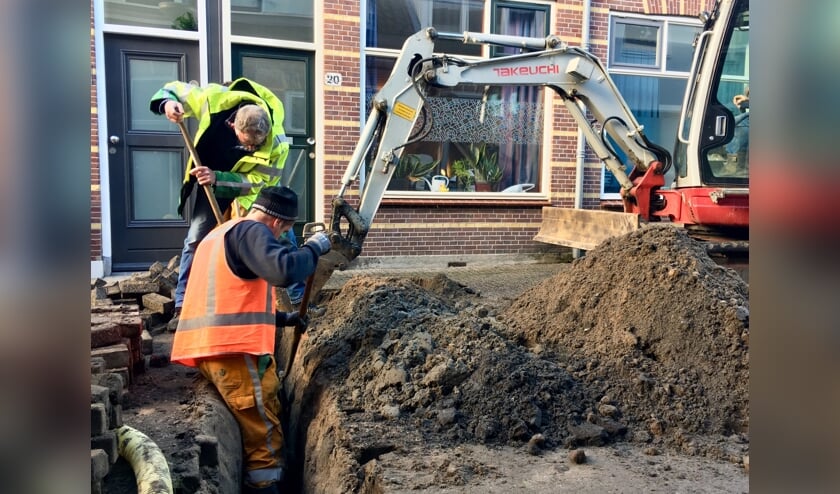 Volop graafwerkzaamheden de laatste maanden in de Eliza Dorusstraat