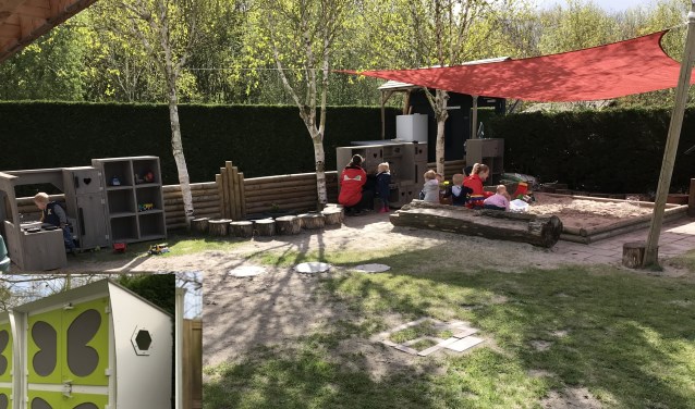 Buiten spelen en lekker buiten slapen in een speciaal 'buitenbedje'(inzet linksonder). (Foto: PR)