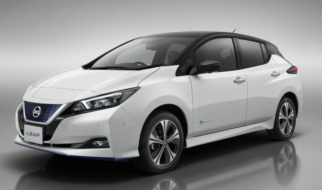 De Nissan LEAF modeljaar 2019.