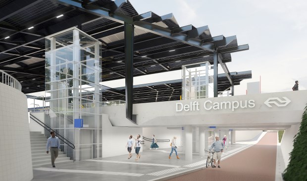 Zo gaat Station Delft Campus er van 2023 uit zien.