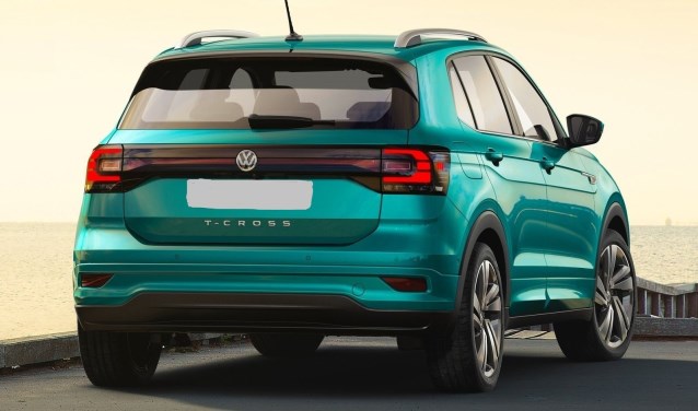 De achterzijde van de Volkswagen SUV, de compacte SUV T-Cross.