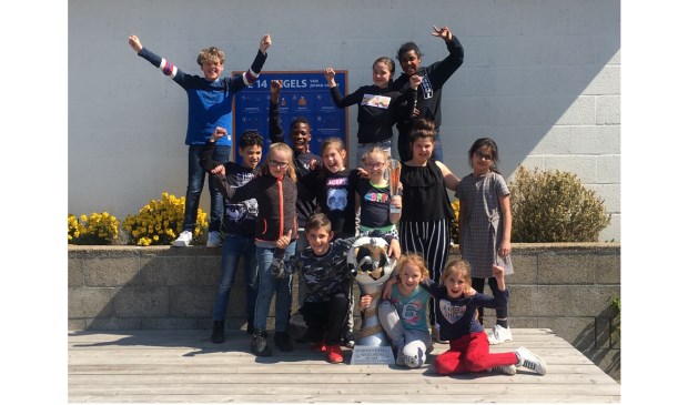 De sportiefste sporters tijdens het 4x4 toernooi, die van de Rembrandtschool.