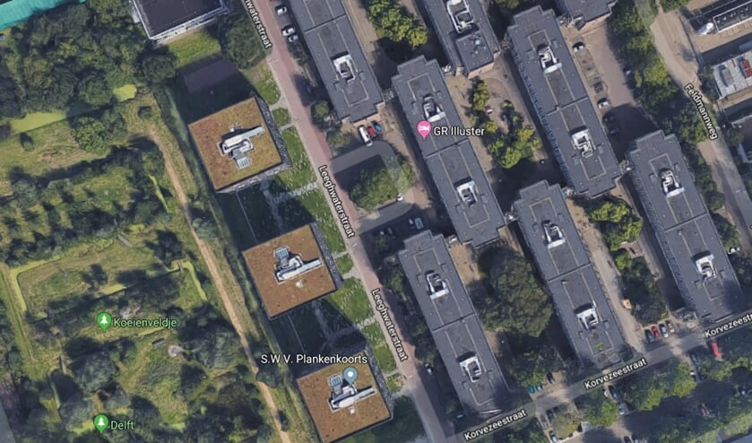 Er is een drastisch tekort aan studentenwoningen. (Foto: Google Earth)