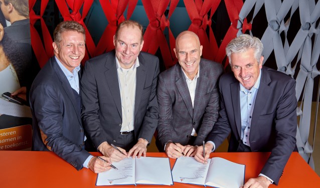 Peter Waterman, Mario Franken (voorzitter Raad van Commissarissen Rabobank Oost Betuwe), Paul Brouwer, Bart Bosman (voorzitter Raad van Commissarissen Rabobank
