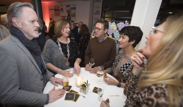 Burgemeester Daphne Bergman tijdens de nieuwjaarsbijeenkomst.