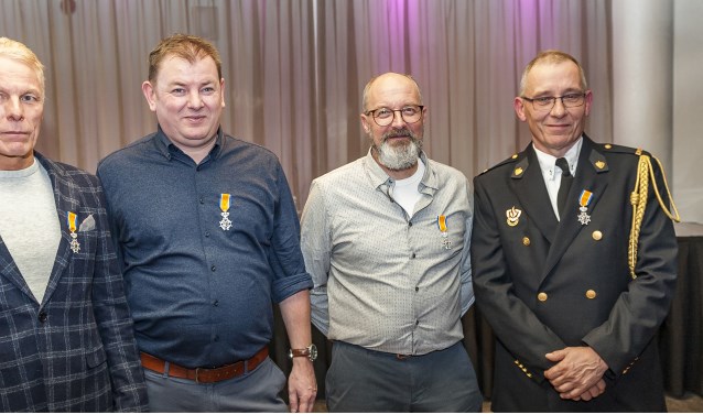 Vlnr: Johan Kees, Gert Vlassak, Paul Huijers en Thijs Neeskens, foto: Jos Meusen.