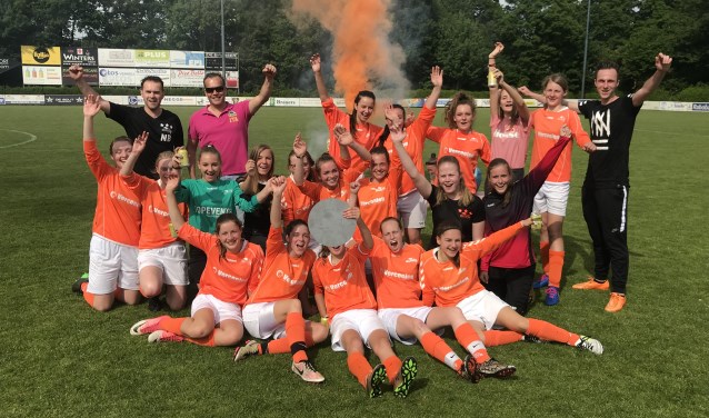 Het kampioensteam sv Budel MO17-1
