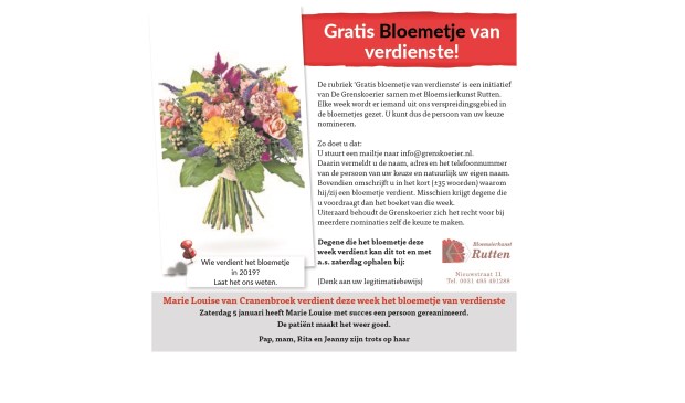 Bloemetje van verdienste