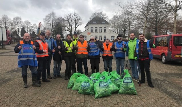 De opbrengst zwerfvuil van de vorige prikactie van Pro6