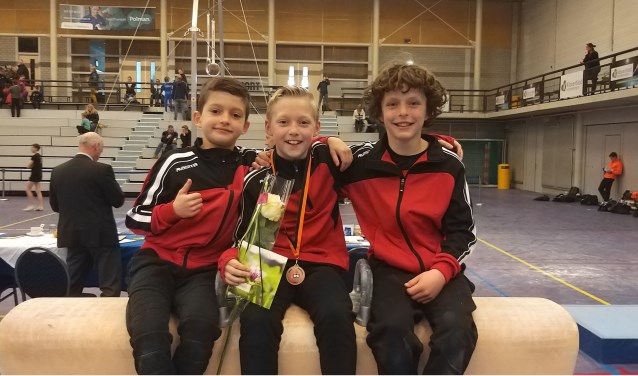 1e divisie instap, v.l.n.r. Milan, Niels en Stan