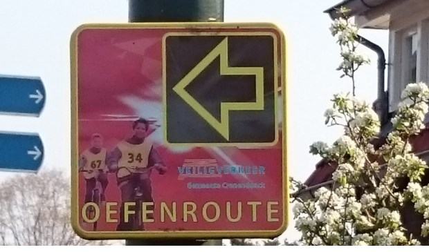 Het oefenbord voor het fietsexamen