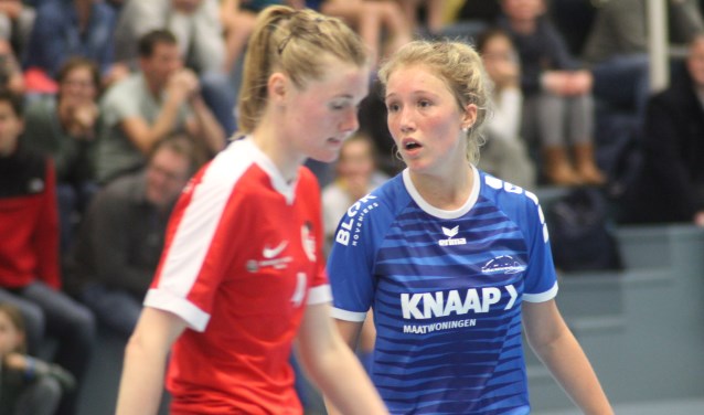 Babette Blok maakte de 1-1 voor Nieuwerkerk. (archieffoto)