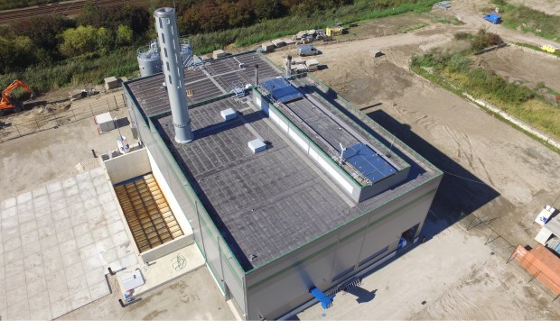 De bmc van Wagro is te vergelijken met deze in Lelystad en komt naast een tweede centrale te staan (van Wayland Energy) met eenzelfde omvang. (foto: Primco B.V.)