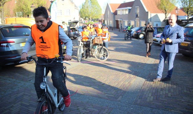 Een Moordrechtse deelnemer aan het verkeersexamen van 2019. (foto: archief HvH)