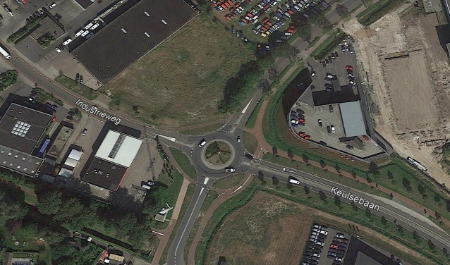 De huidige rotonde vanuit de lucht gezien. | Fotonummer: a70a20