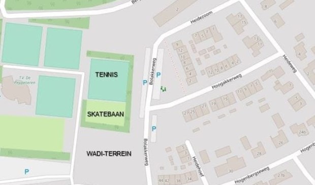 Een schets van waar het skateparkje moet komen te liggen. | Fotonummer: 26c7dd