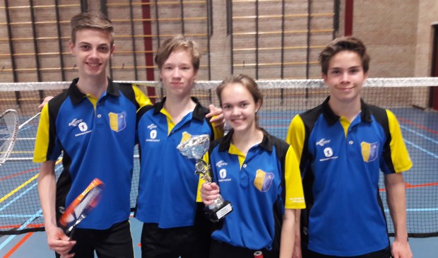 vlnr Kai van Breugel, Lennart Diemel, Marjolein Boers, Cas Verhoeven | Fotonummer: 7662ac