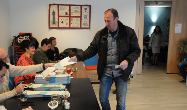 Het stembureau in Sassegrave in Scherpenisse.