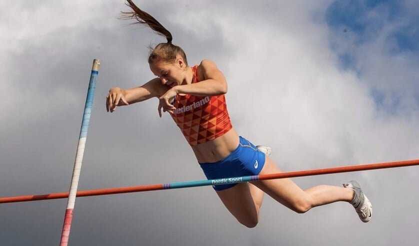 Marijke Wijnmaalen in actie op het EK.